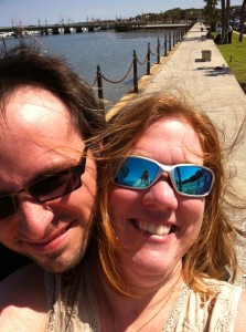 Justin and Me at the water in St. Augustine